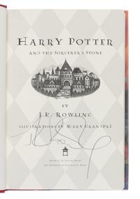 Rowling, J.K. (b. 1965). A group of the first 3 Harry Potter titles, all signed, comprising: