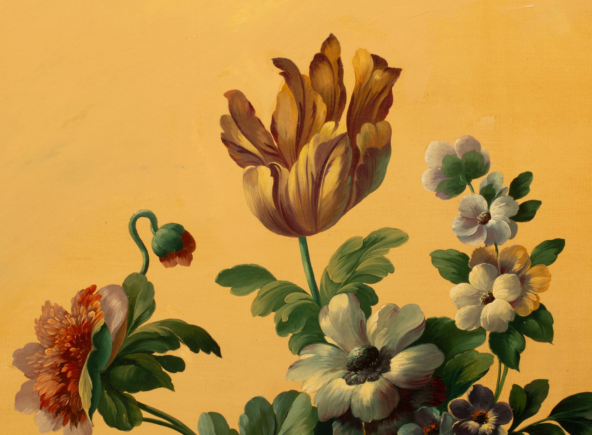 A Pair of Continental Painted Canvas Panels