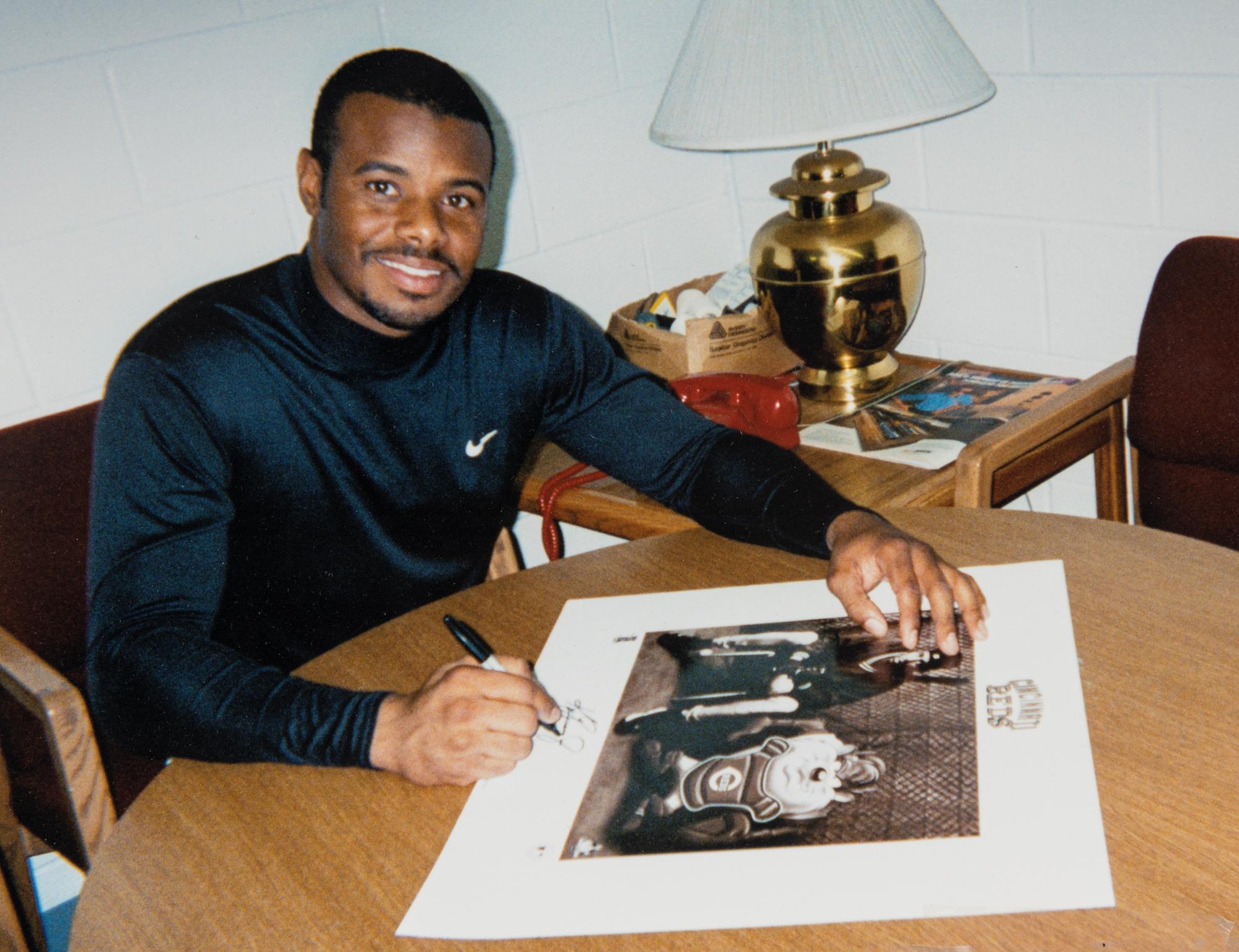 A Ken Griffey Jr. Signed Autograph "Taz and Junior" Display,