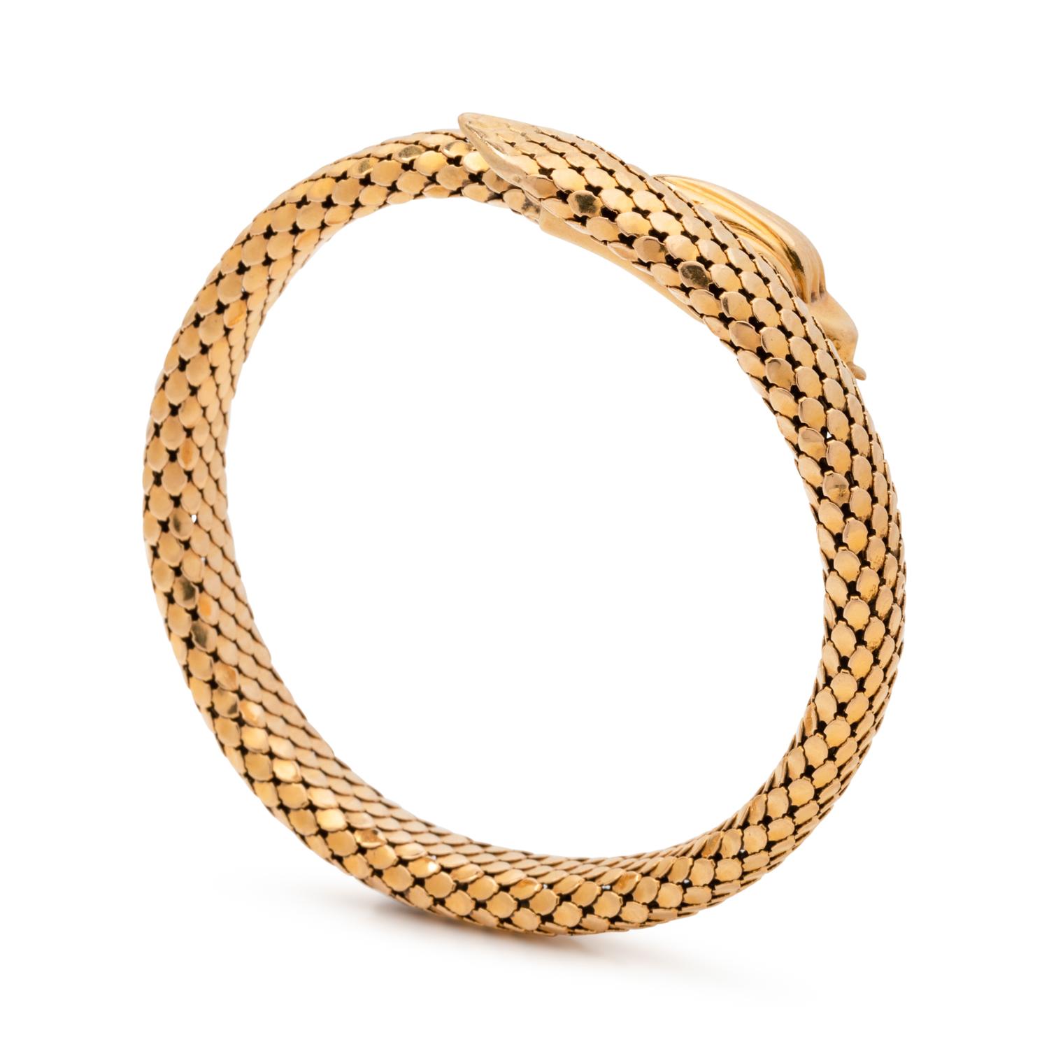YELLOW GOLD SNAKE BRACELET