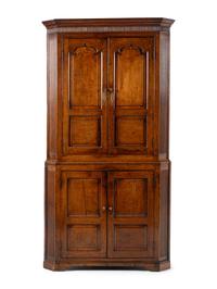 A George III Oak Corner Cabinet