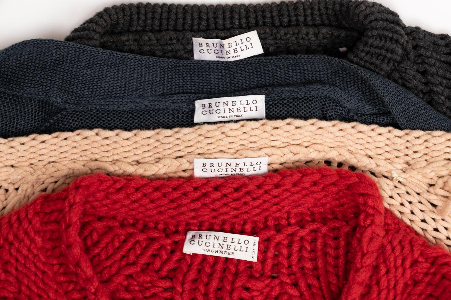 Four Brunello Cucinelli Knit Tops