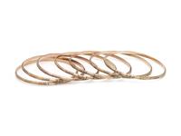 YELLOW GOLD BANGLE BRACELET SET