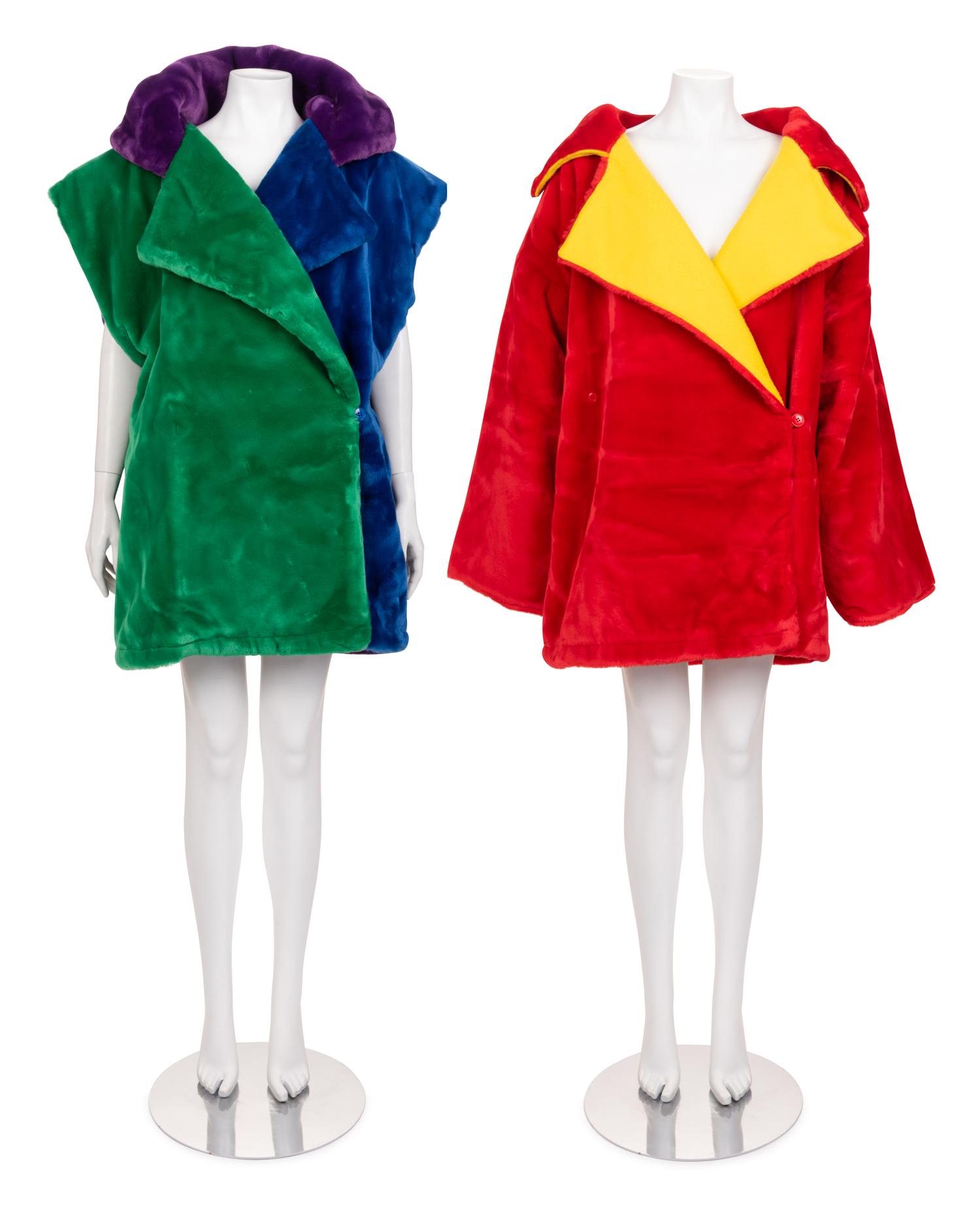 Two Jean de Castelbajac Plush Coats, 1990s