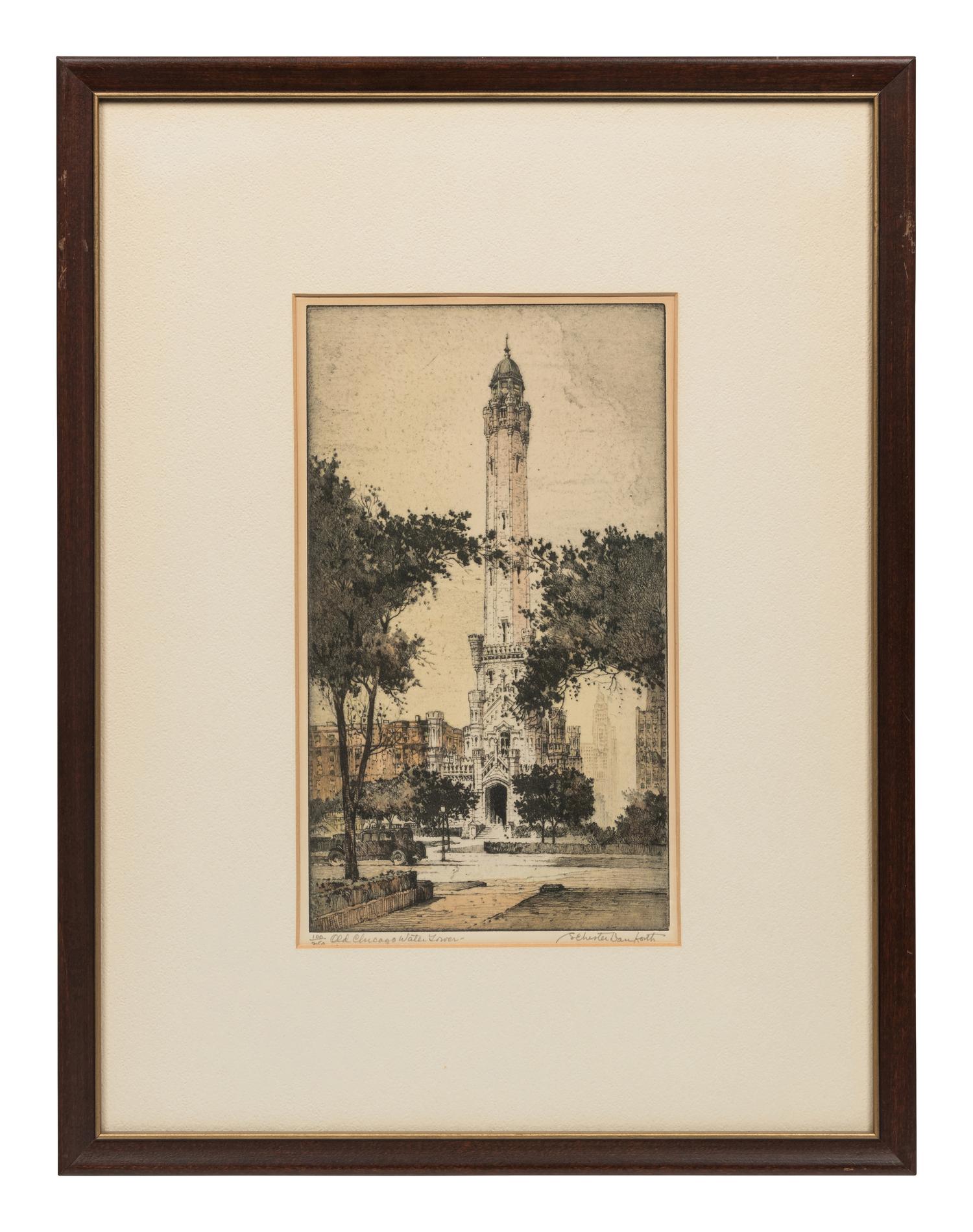 [CHICAGO]. DANFORTH, S. Chester. A suite of 3 signed etchings.