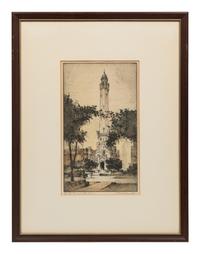 [CHICAGO]. DANFORTH, S. Chester. A suite of 3 signed etchings.