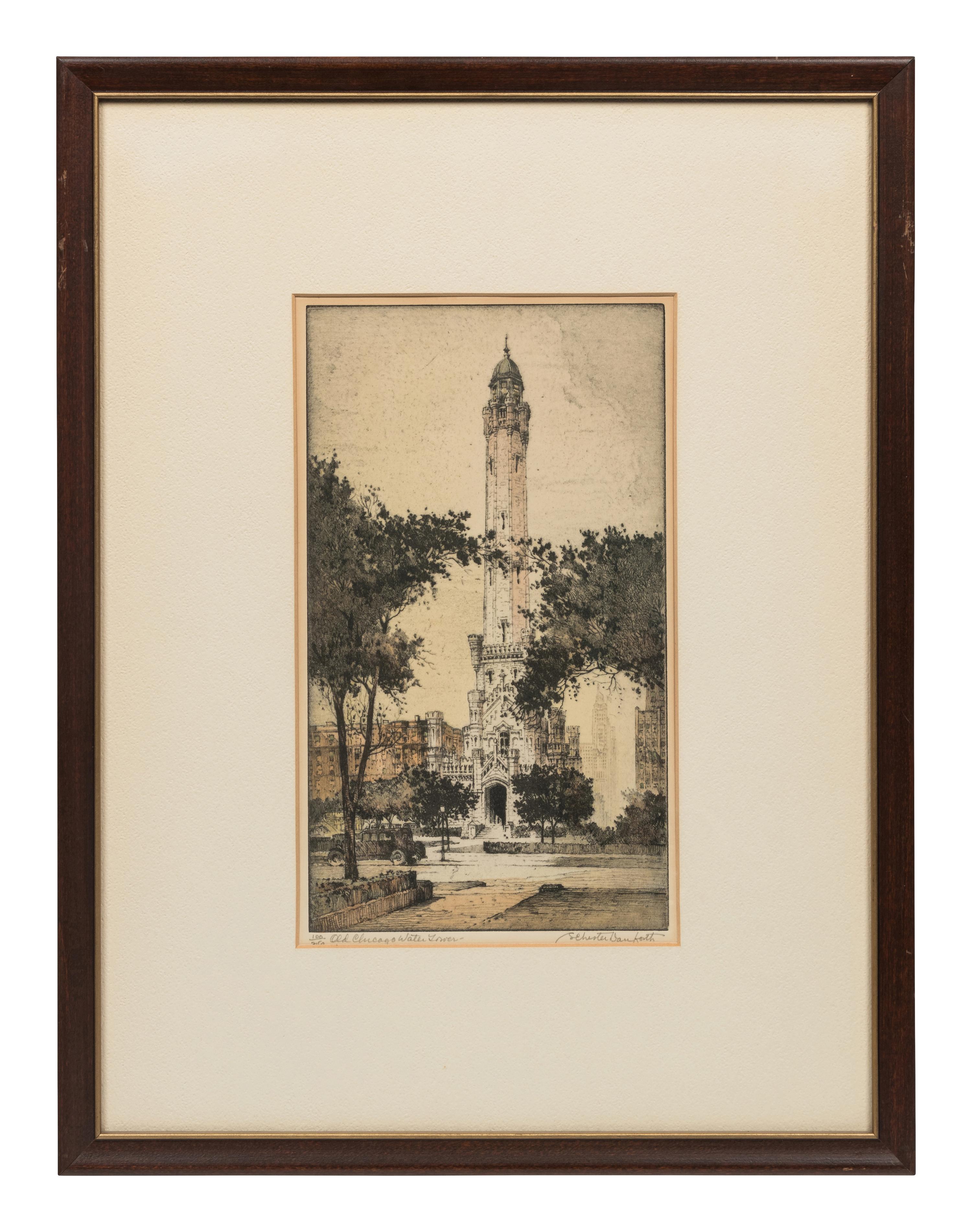 [CHICAGO]. DANFORTH, S. Chester. A suite of 3 signed etchings.