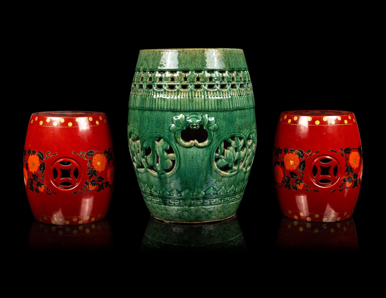 Three Chinese Garden Stools