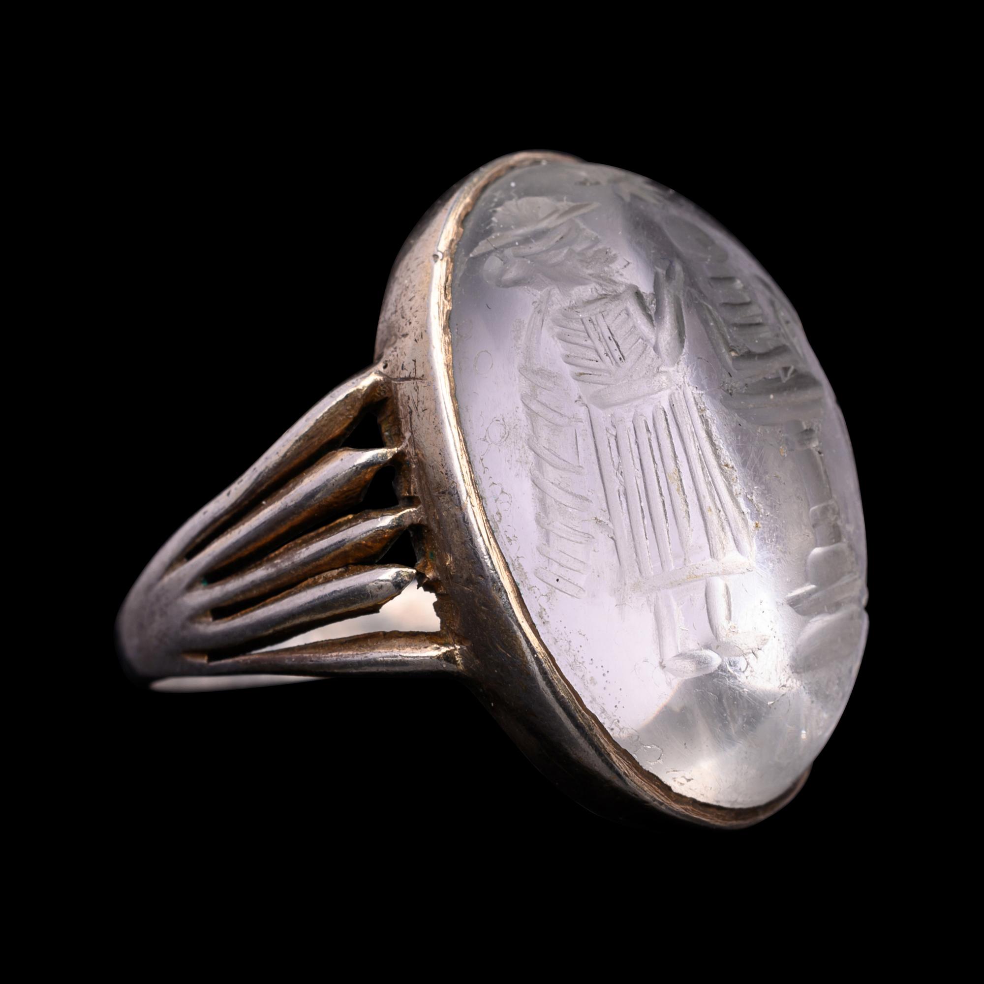 A Neo-Babylonian or Neo-Assyrian Rock Crystal Stamp Seal