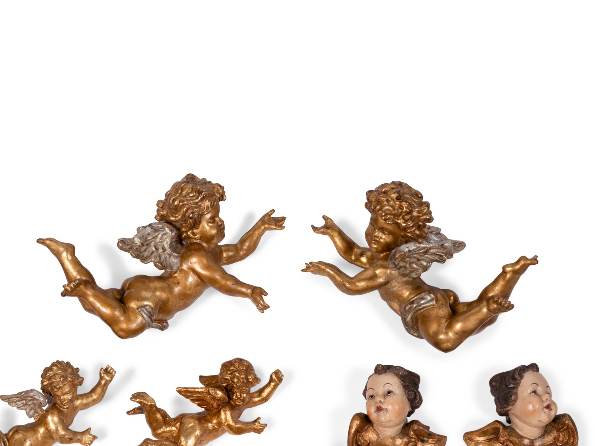 A Collection of Giltwood Cherubs