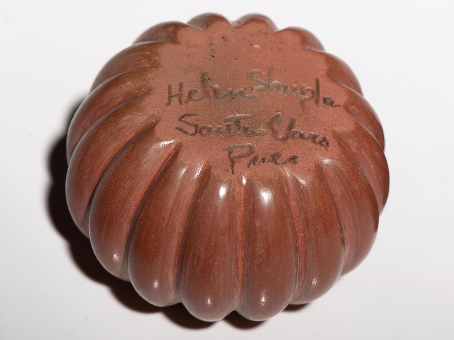 Miniature Redware Pottery Melon Jars