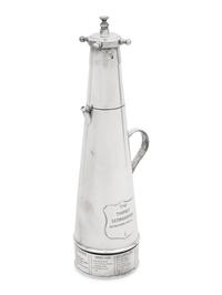 An English Silver-Plate The Thirst Extinguisher Cocktail Shaker