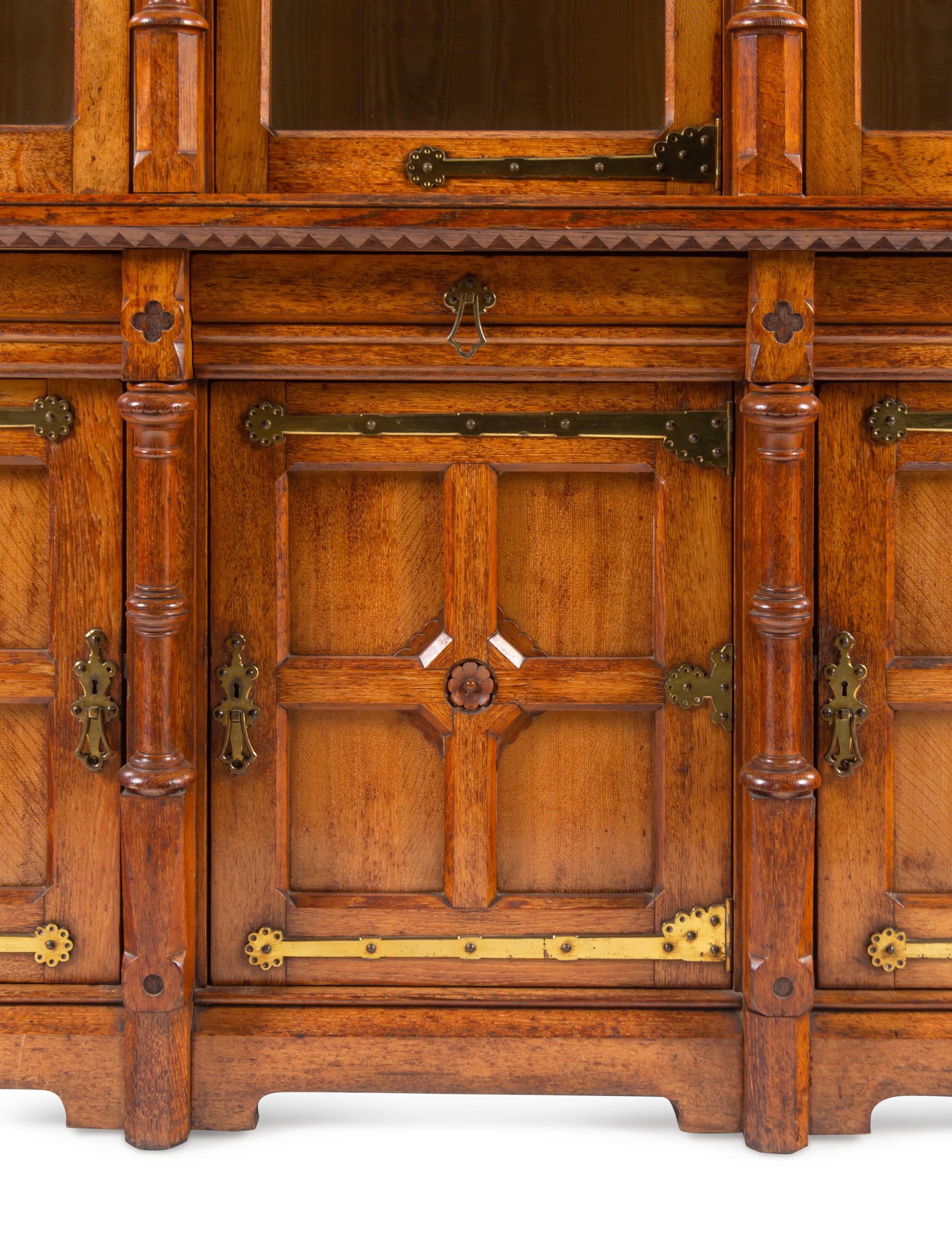 A Victorian Arts and Crafts Oak Bookcase