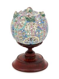 A Famille Rose Porcelain Reticulated Parfumier