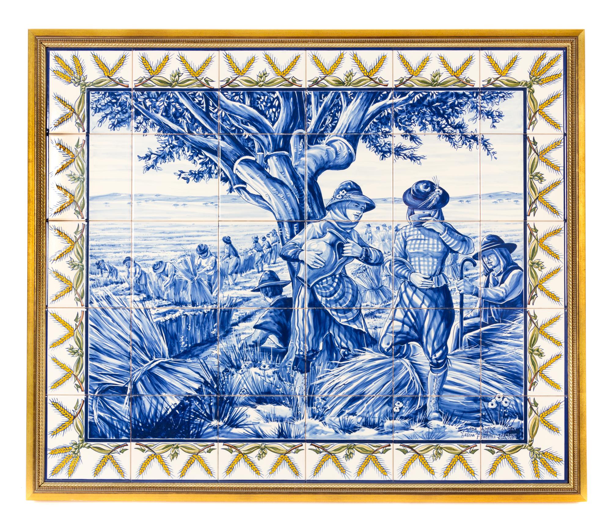 A Continental Ceramic Tile Panel 31 x 38 inches.