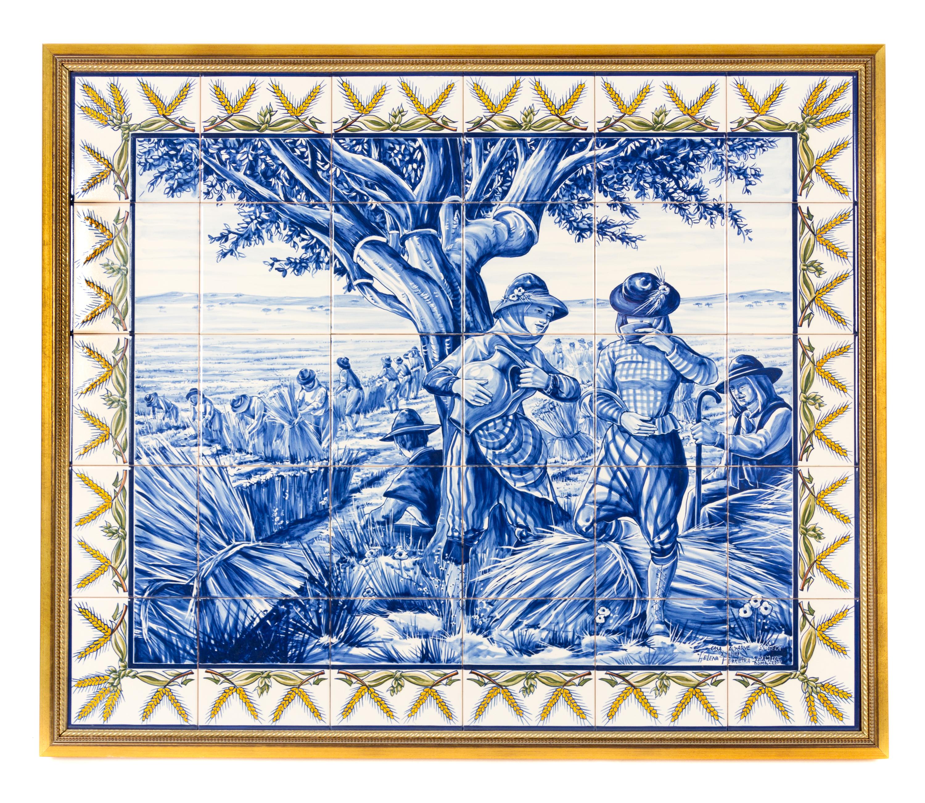 A Continental Ceramic Tile Panel 31 x 38 inches.