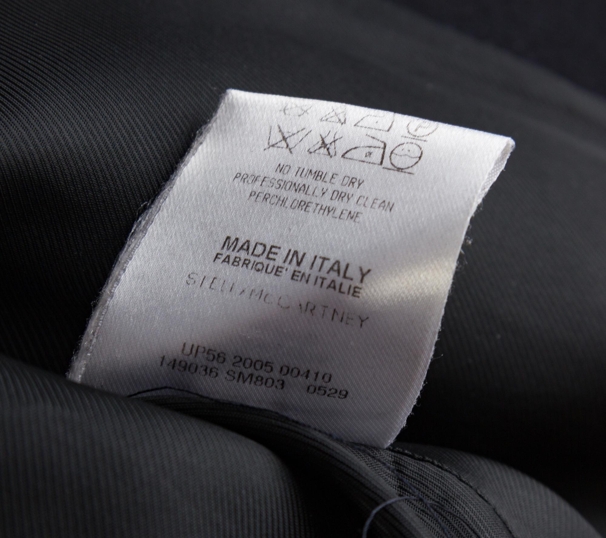 A Stella McCartney Black Wool Crop Jacket, Size 40.