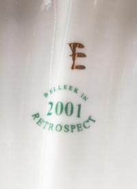 A Belleek Neptune Tea Service Width of teapot 10 inches. — BELLEEK IN 2001 RETROSPECT MARK
