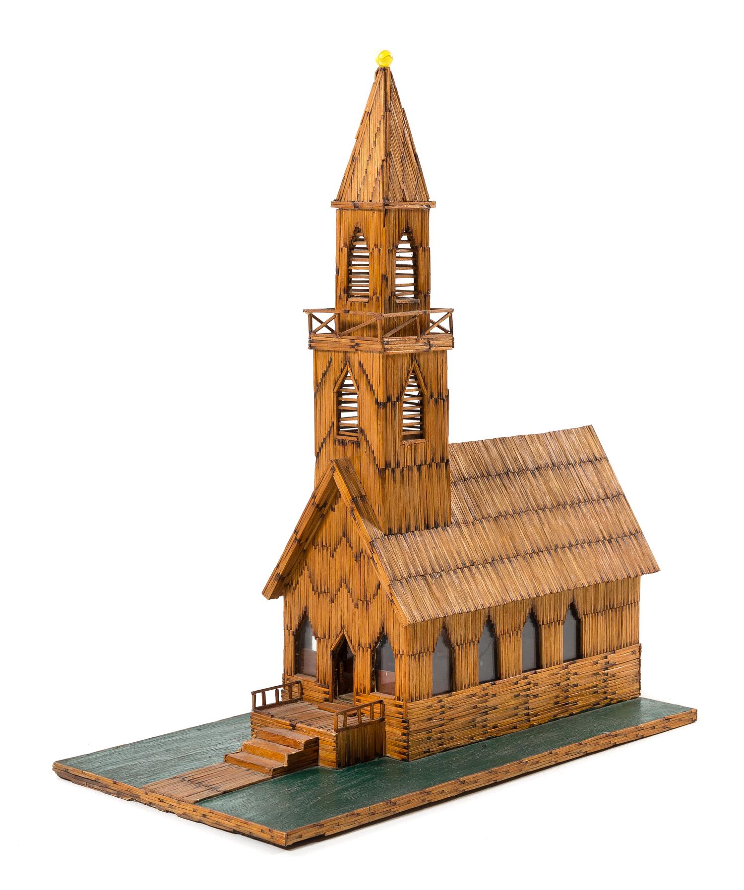 Anonymous, Mid 20th Century, Matchstick Church