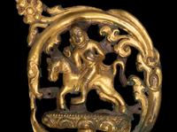 A Large Gilt Bronze Repoussé Mandala