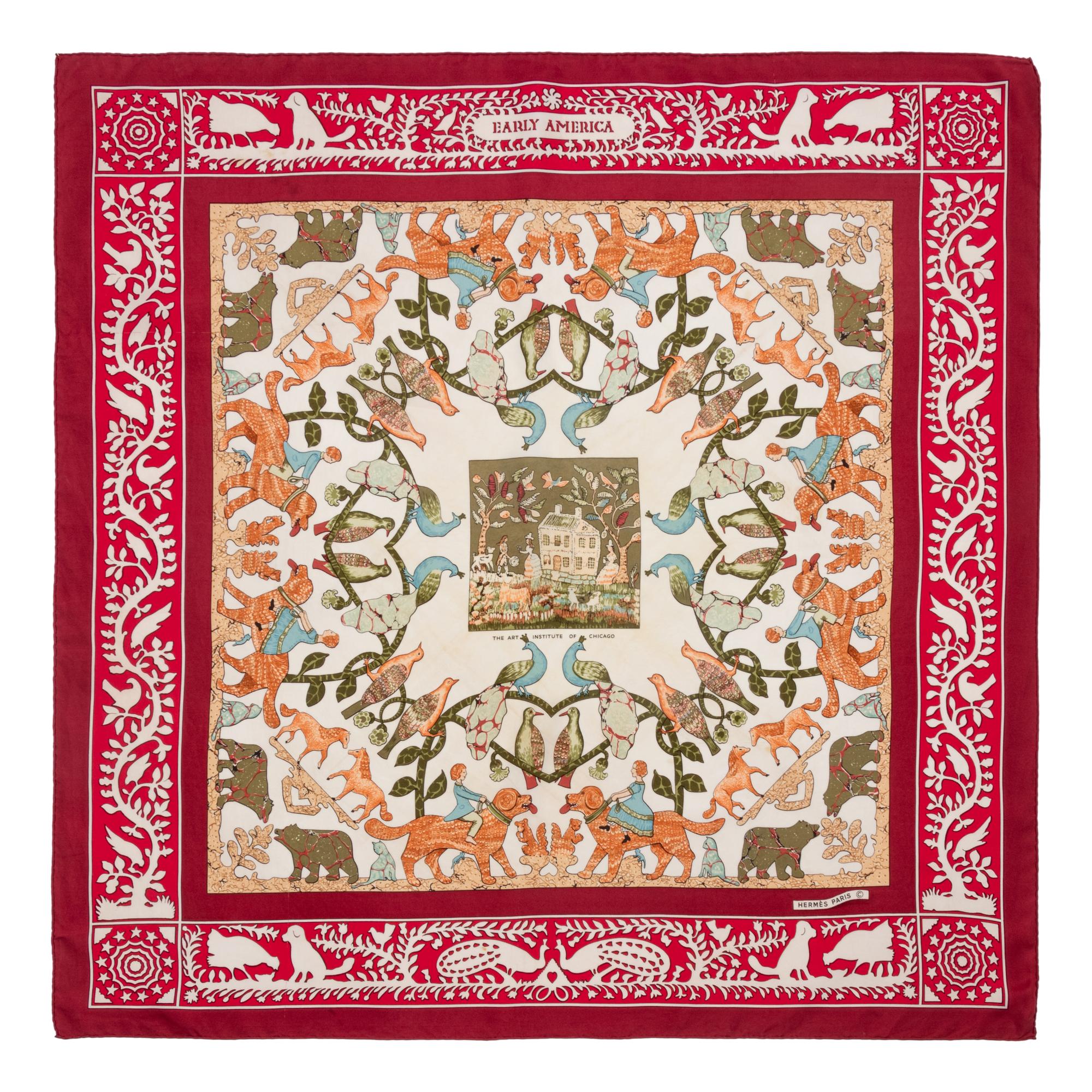 Four Hermès 90cm Silk Scarf, Carré