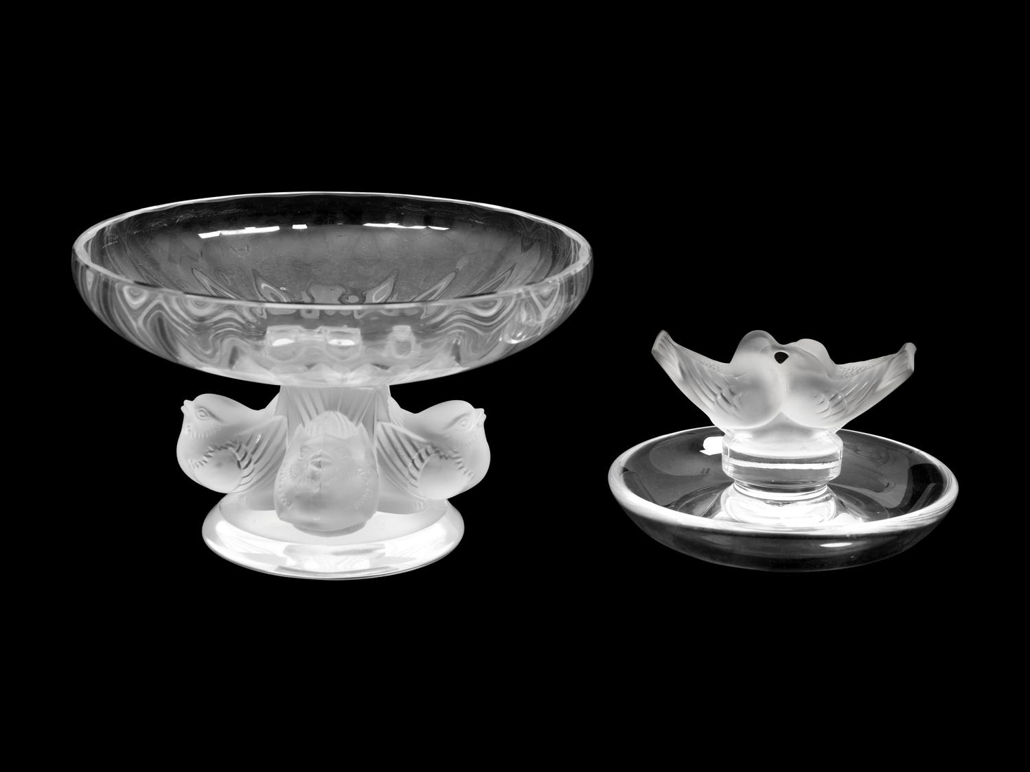 Two Lalique Glass Articles — 20TH CENTURY
