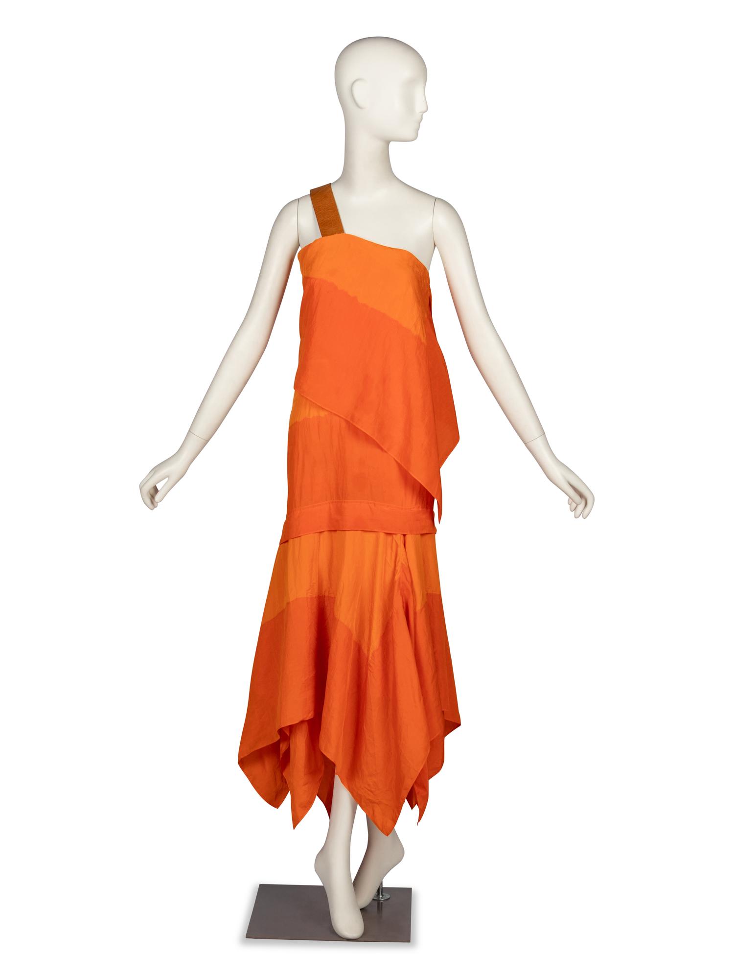 Issey Miyake, Orange Sleeveless Dress, 1992