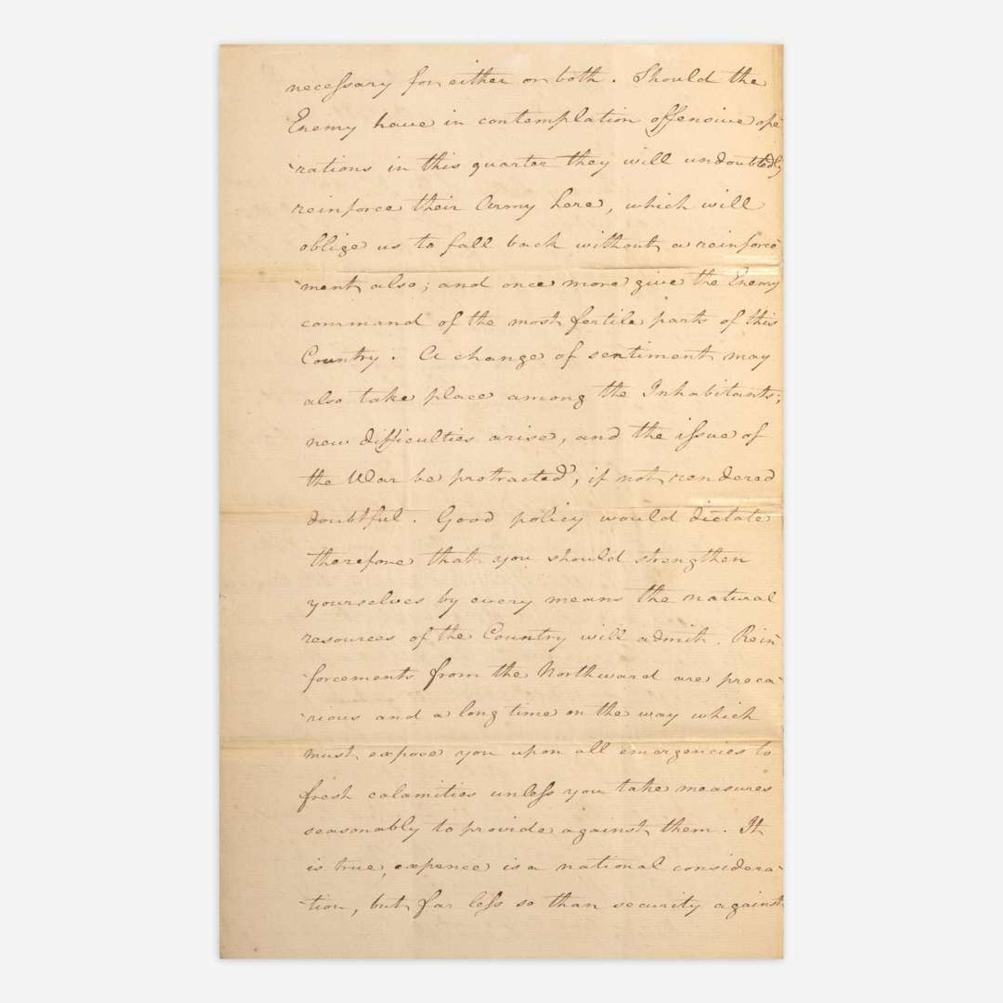 [American Revolution] (Greene, Nathanael) Manuscript Letter