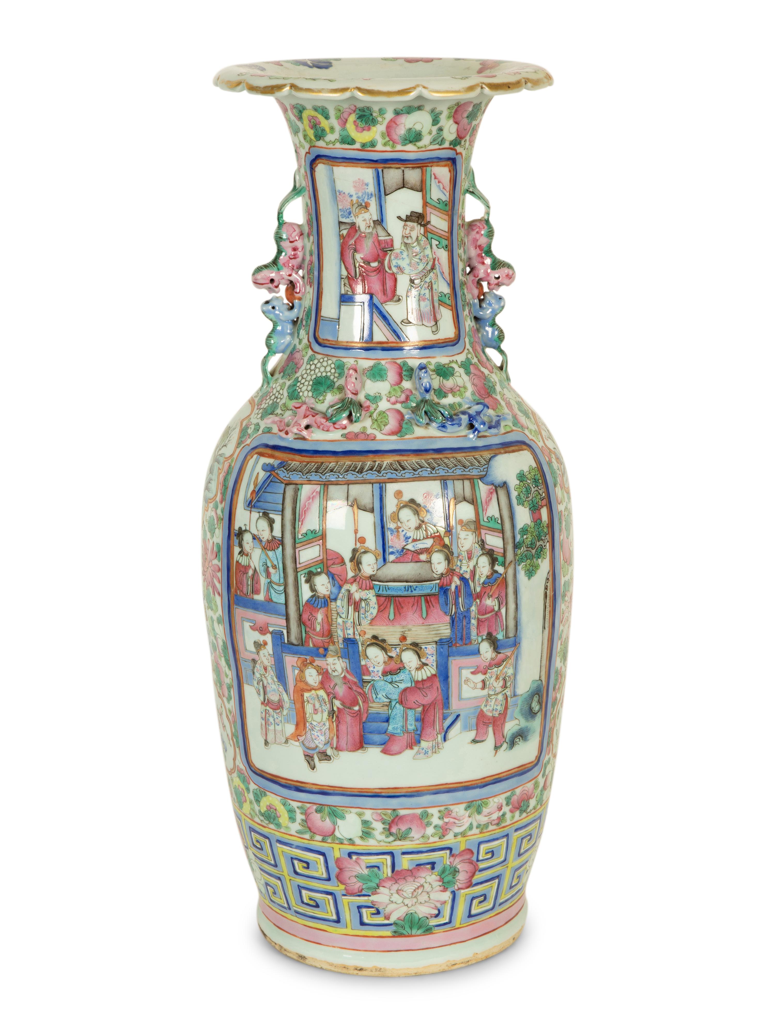 A Large Chinese Famille Rose Porcelain Vase