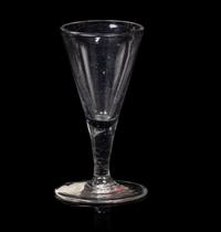 A Group of Three English Wine Stems and an American Wine Stem