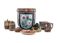 Seven English Majolica Articles
