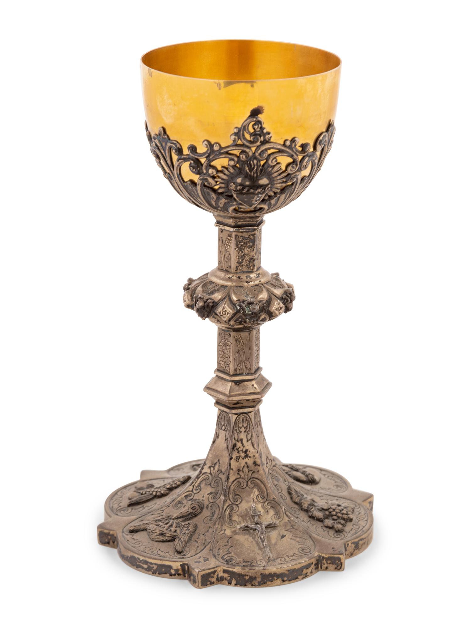 A Continental Silver and Mixed Metal Chalice