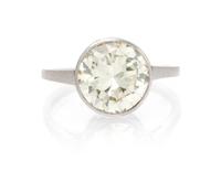 A Platinum and Diamond Ring, 3.70 dwts.