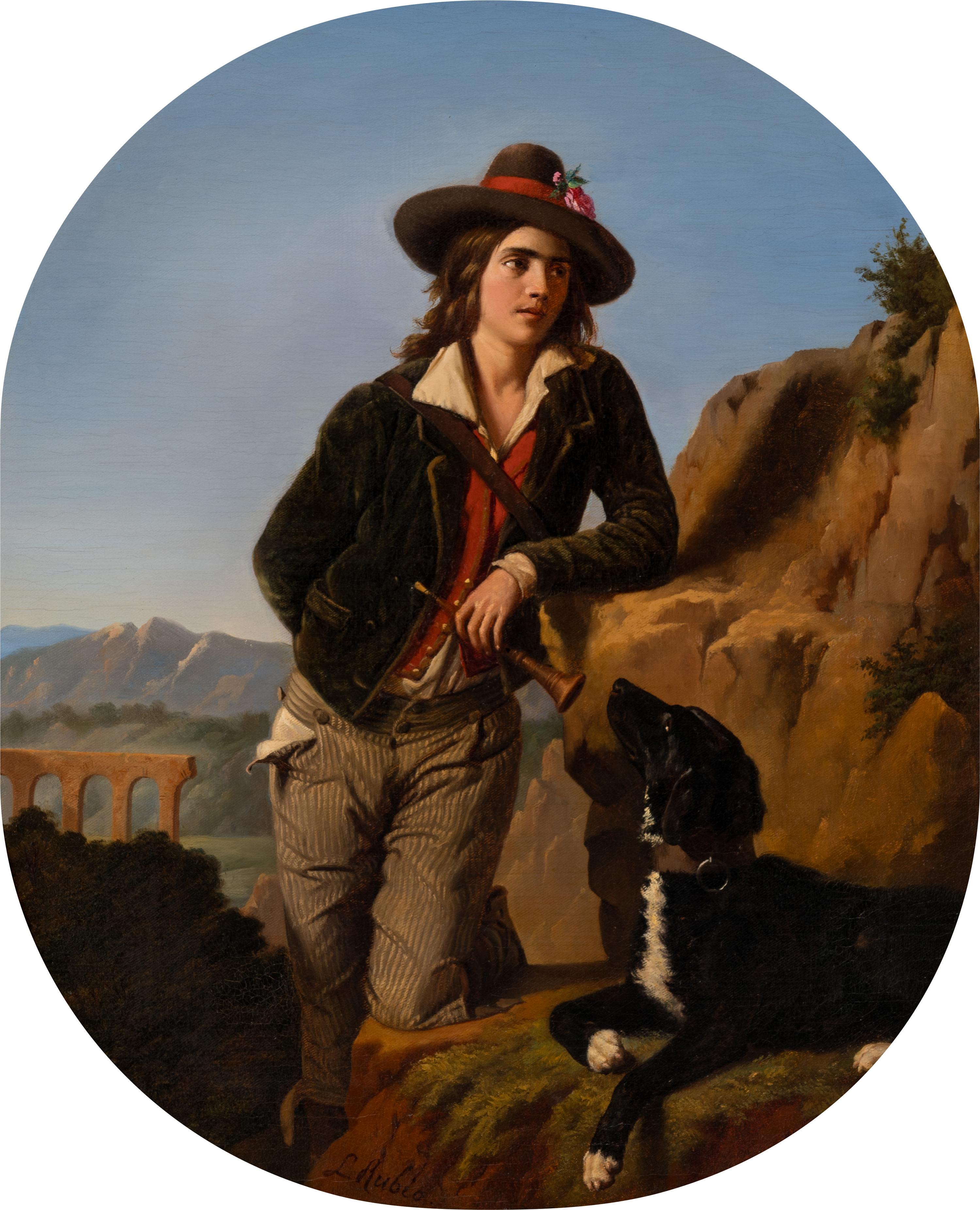 Luigi Rubio (Italian, 1795–1882) — Young Musician in a Landscape