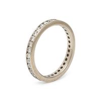 Pair of Diamond and White Gold Eternity Bands