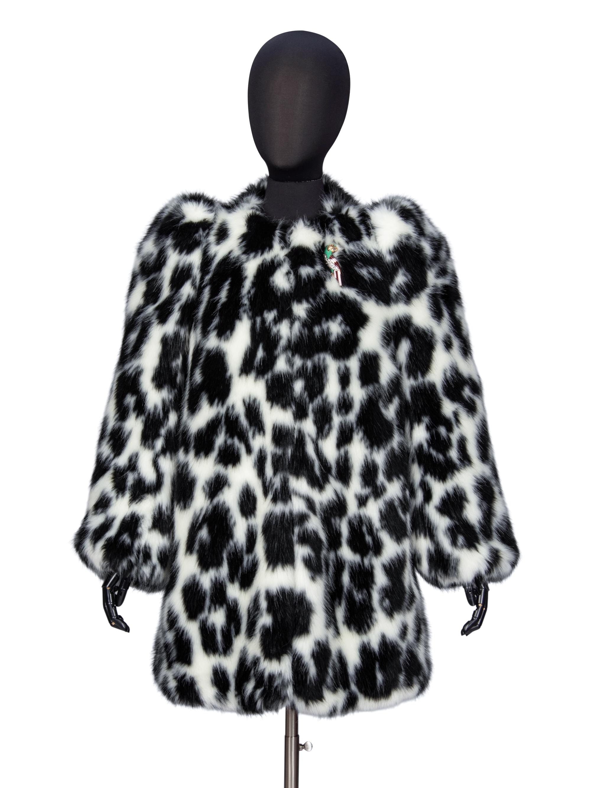 MARC JACOBS, SPOTTED FAUX FUR COAT