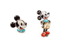 Zuni-Toon Mickey Mouse Squash Blossom Necklace, and Two Rings, 1974 and 1975