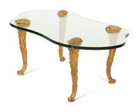 A French Gilt Metal and Glass Low Table