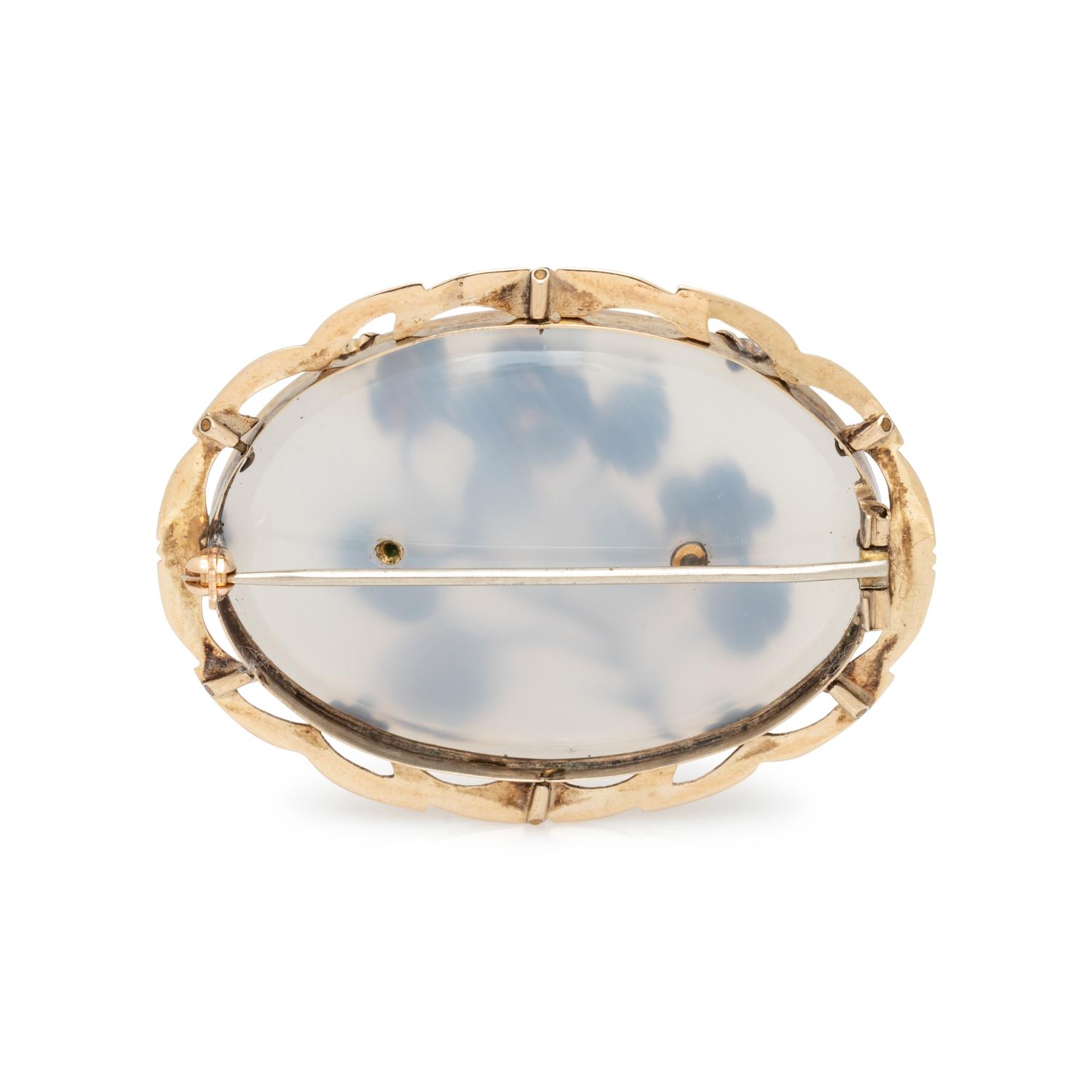 ANTIQUE, YELLOW GOLD AND MULTIGEM BROOCH
