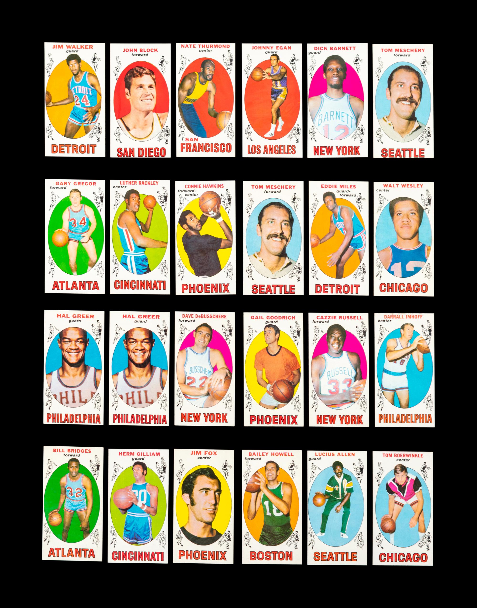 A Group of 93 Assorted 1969-70 Topps Basketball Cards,