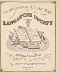 [Americana] Combination Atlas Map of Lancaster County Pennsylvania