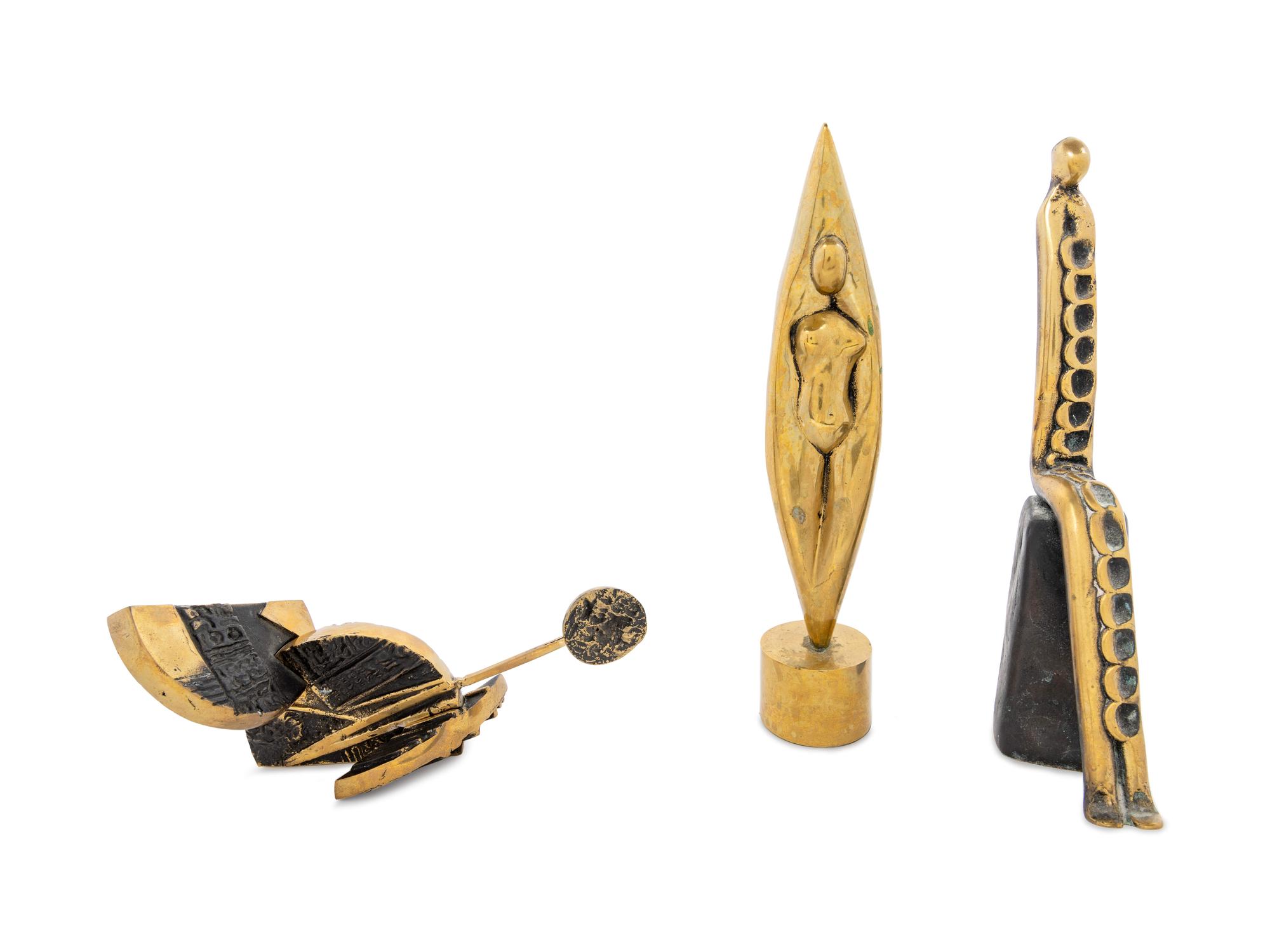 Four Modernist Bronze Sculptures