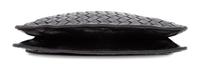 A Bottega Veneta Black Intrecciato Flap Handbag, 8.5" H x 9" W x 2.25" D; Strap drop: 13.5".