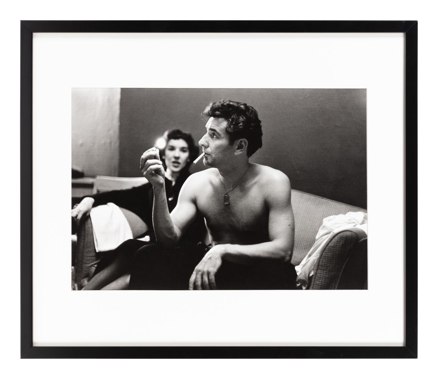 Ruth Orkin (1921-1985) Leonard Bernstein with Sister Shirley in Green Room at Carnegie Hall, NYC, 1950