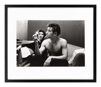 Ruth Orkin (1921-1985) Leonard Bernstein with Sister Shirley in Green Room at Carnegie Hall, NYC, 1950