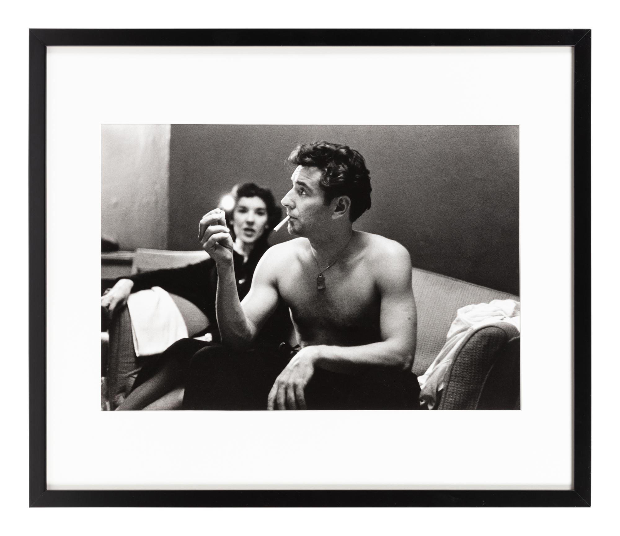 Ruth Orkin (1921-1985) Leonard Bernstein with Sister Shirley in Green Room at Carnegie Hall, NYC, 1950
