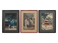 Three Japanese Woodblock Prints