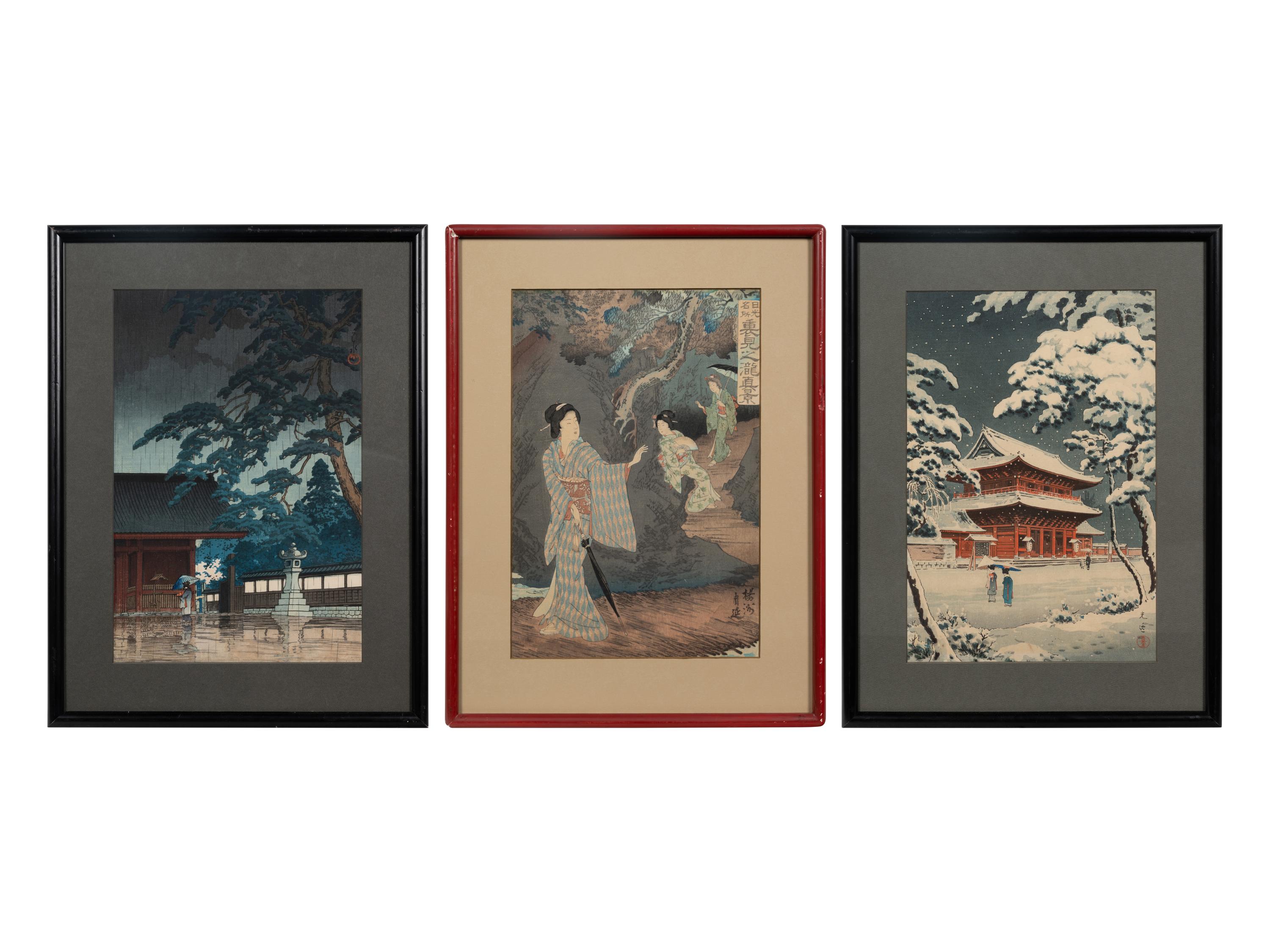 Three Japanese Woodblock Prints