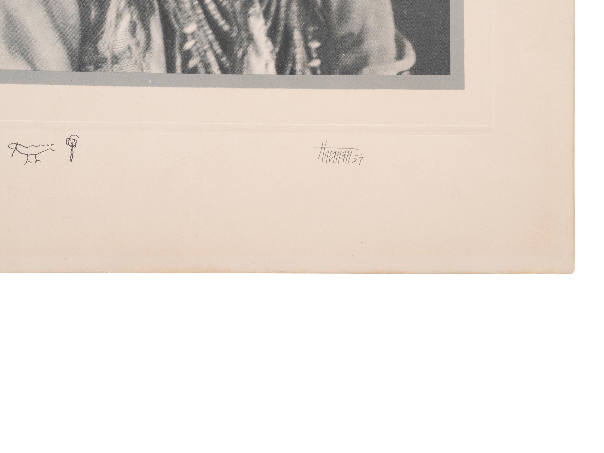 [NATIVE AMERICANS]. HILEMAN, Tomer J. (1882-1945), photographer. Bird Rattler - Blackfeet.