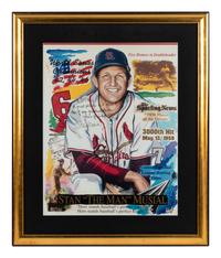 A Group of Seven Artworks Depicting Baseball Players Formerly Displayed at Mike Ditka’s Restaurant